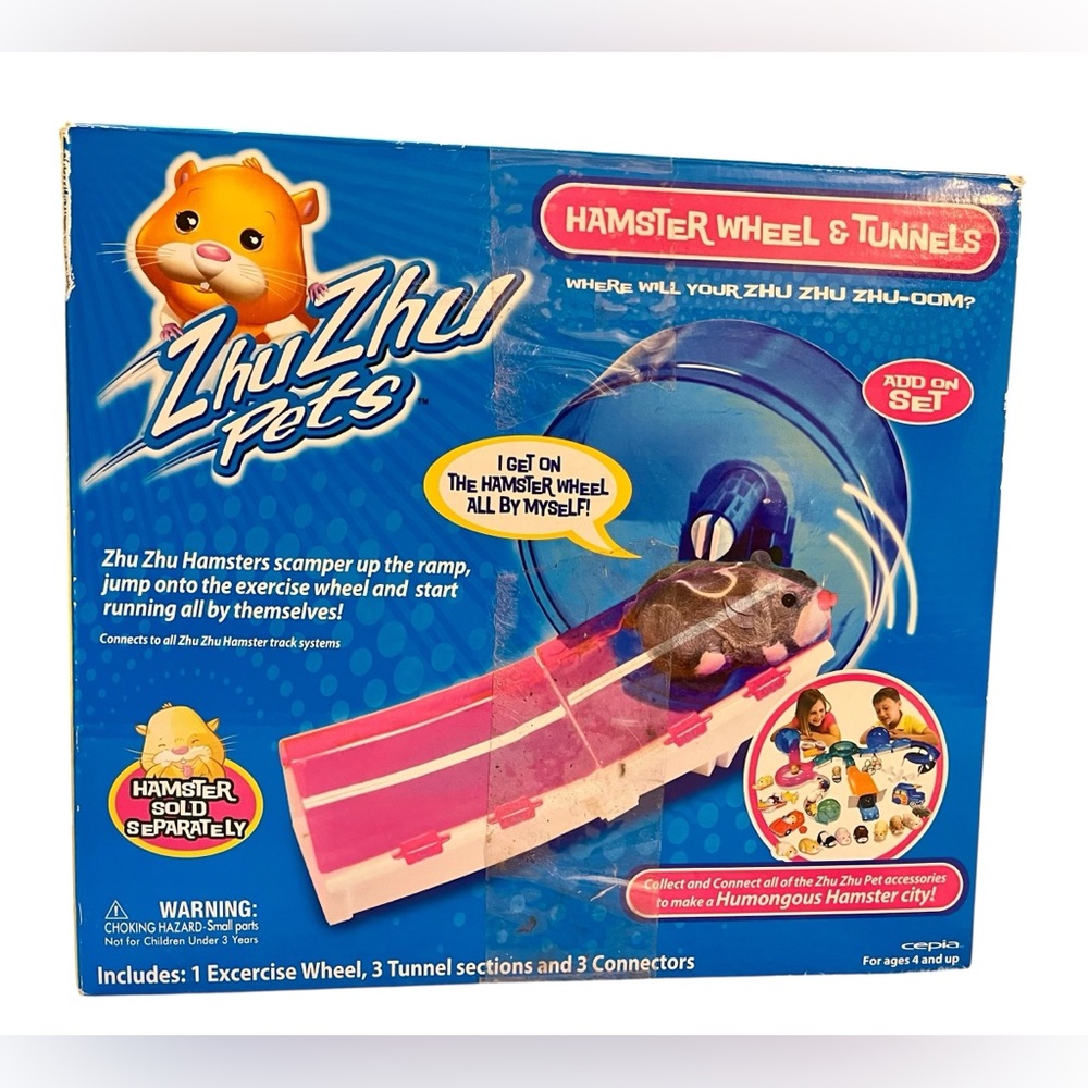 Zhu Zhu Pets Hamster Wheel & Tunnels Playset - Pink and Blue